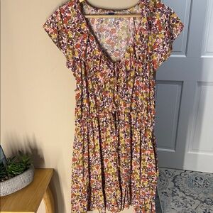 Old Navy Floral V-Neck Mini Dress - Multi